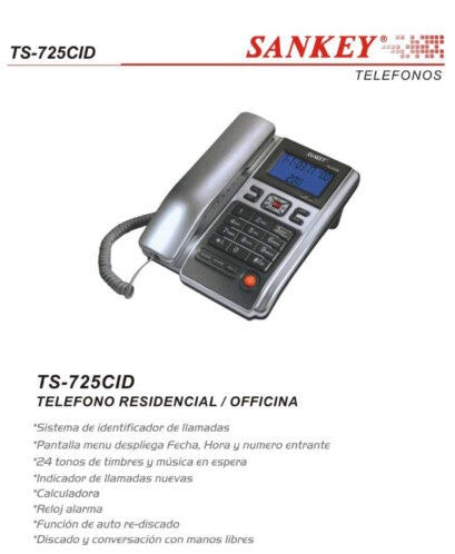 SANKEY Telephone TS-725CID W/CALLER Id