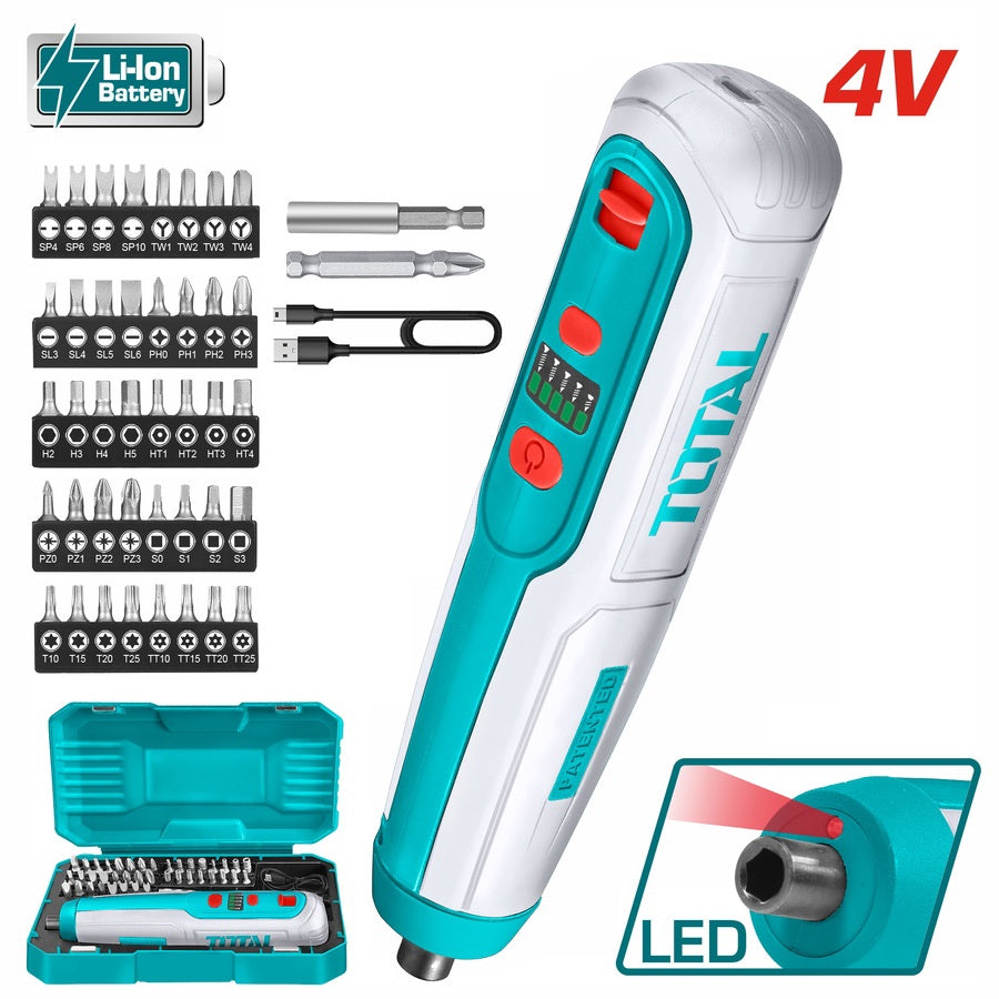TOTAL Screwdriver Cordless TSDLI0403 4V Lithium Ion