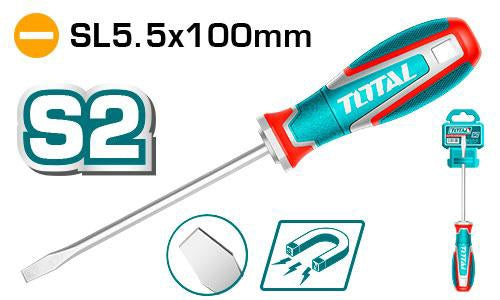 TOTAL Screwdriver 100MM Slotted TSDSL5100