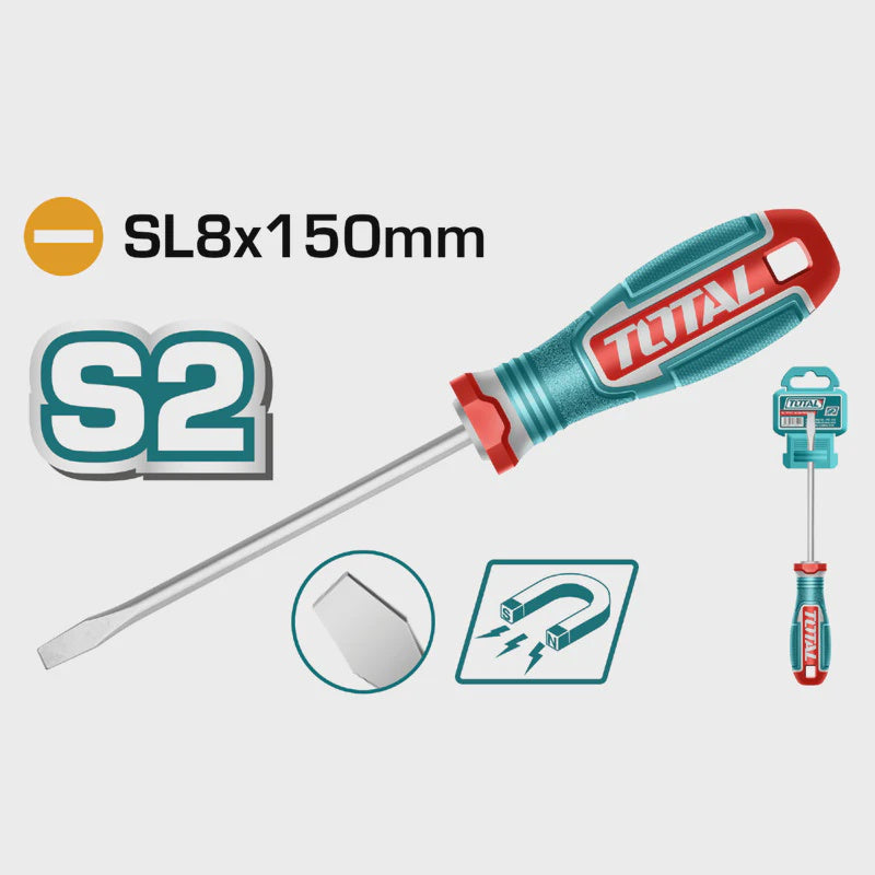 TOTAL Screwdriver Slotted 150MM TSDSL8150