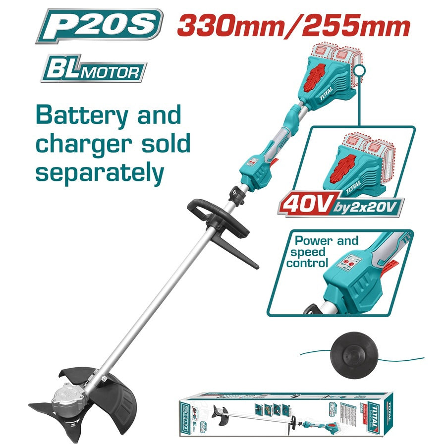 TOTAL Grass Trimmer Brush Cutter TSTLI20028 20V LITHIUM-ION