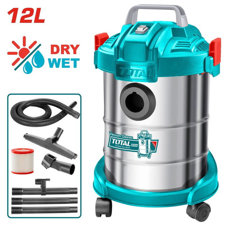 TOTAL Vacuum Cleaner UTVC14122 800W 12L Wet & Dry
