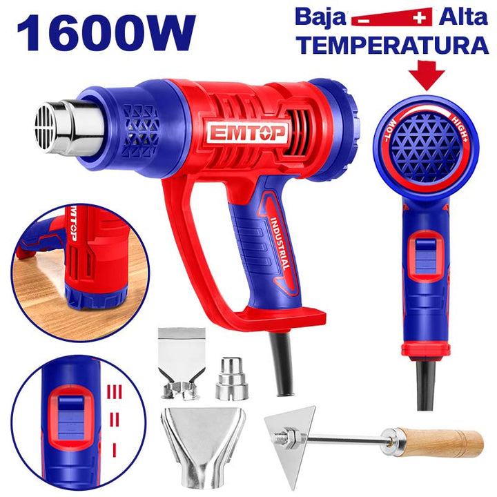 EMTOP Heat Gun ULHGN16045 1600W