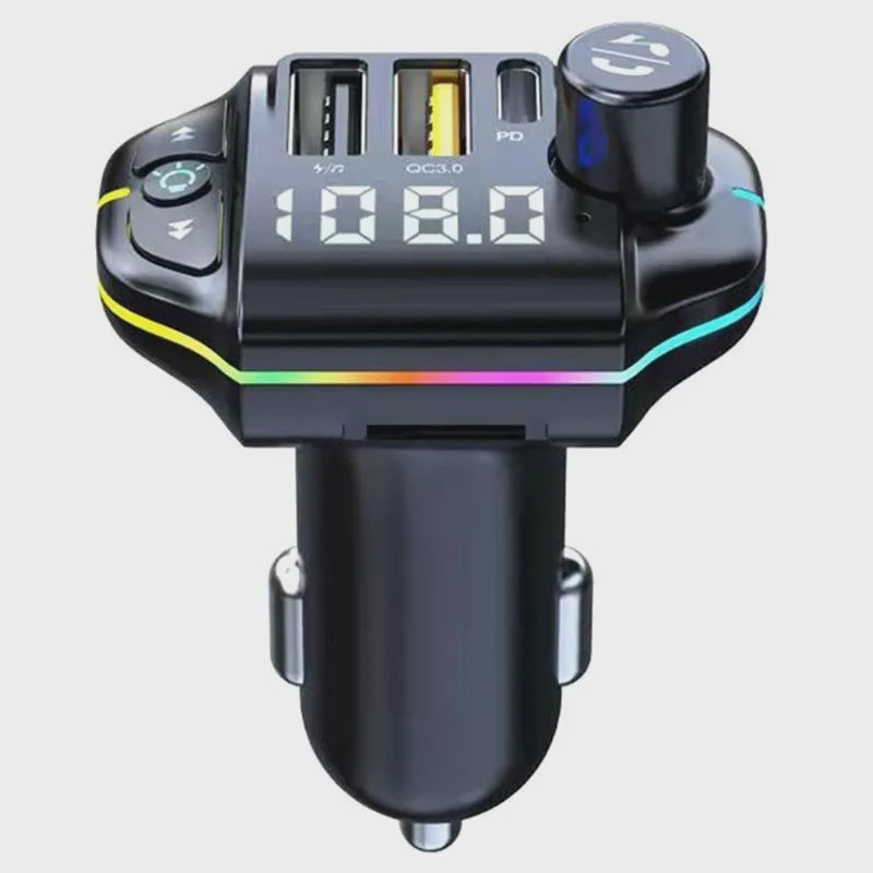 GENERIC Modulator FM ZTB-A10 Car MP3 Player and Charger USB TYPE-C Rgb Ambient Lighting QC3.0 + Pd 20W