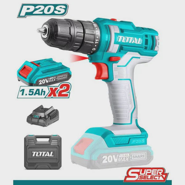 TOTAL Drill Gun UTDLI20028 20V Lithium Ion 1.5AH