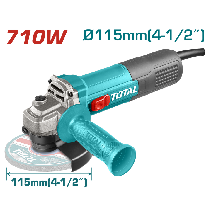 TOTAL Angle Grinder 4 1/2" UTG10711576 710W