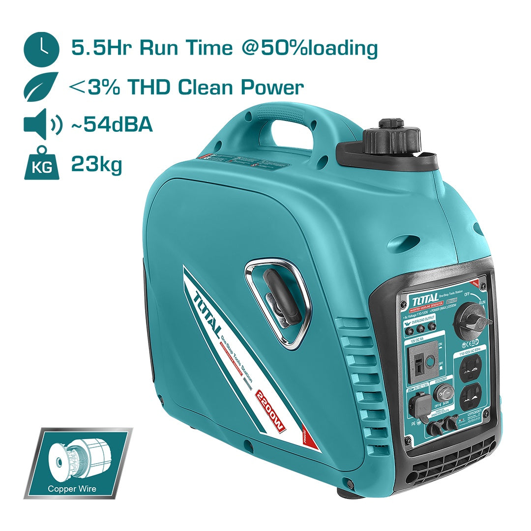 TOTAL Generator 2200W UTP530001 Inverter Gasoline