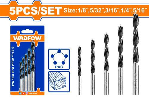 WADFOW Drill Bit 5PCS Set UWSJ3K01 Wood