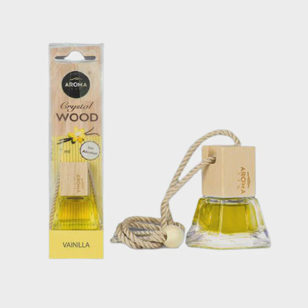 AROMA Car Air Freshener Crystal Wood Vanilla 7ML