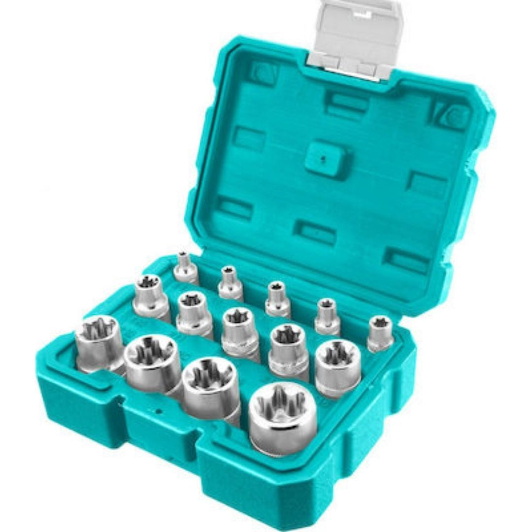 TOTAL Socket Set 14PCS THKTETS0114 E-TYPE Torx