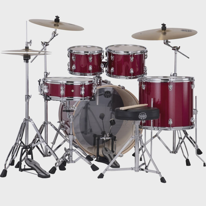 MAPEX Drum Set VE5295FTCVM Venus Shell 5PCS Crimson Red Sparkle