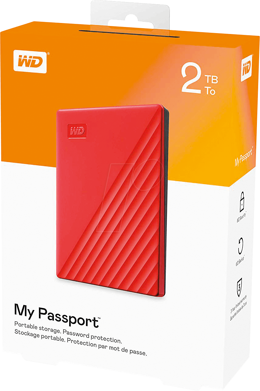 WESTERN DIGITAL Computer Hard Drive External Wd My Passport 2TB WDBYVG0020BRD-WESN
