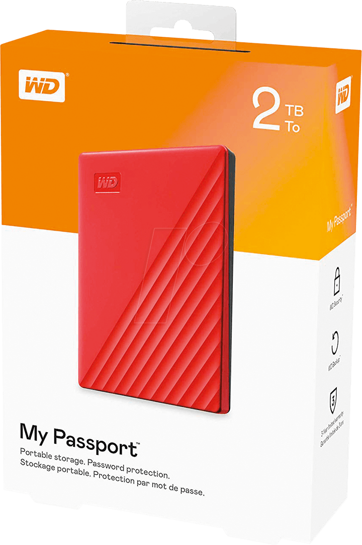 WESTERN DIGITAL Computer Hard Drive External Wd My Passport 2TB WDBYVG0020BRD-WESN
