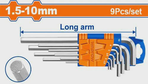 WADFOW Allen Key Set 9PCS 1.5-10MM WHK1291