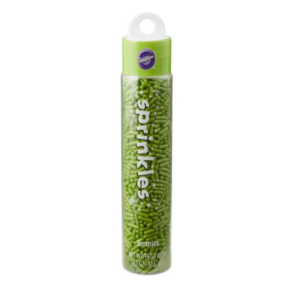 WILTON Baking Sprinkles Jimmies Green 1.5OZ 42.5G 710-9965