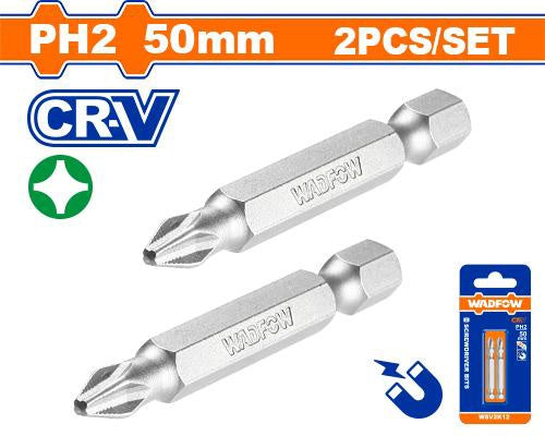 WADFOW Screwdriver Bit Set 2PCS WSV2K12 PH2 50MM