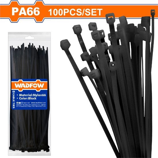 WADFOW Cable Tie 400 X 7.2MM WTEB540072 Black 100PCS Pack