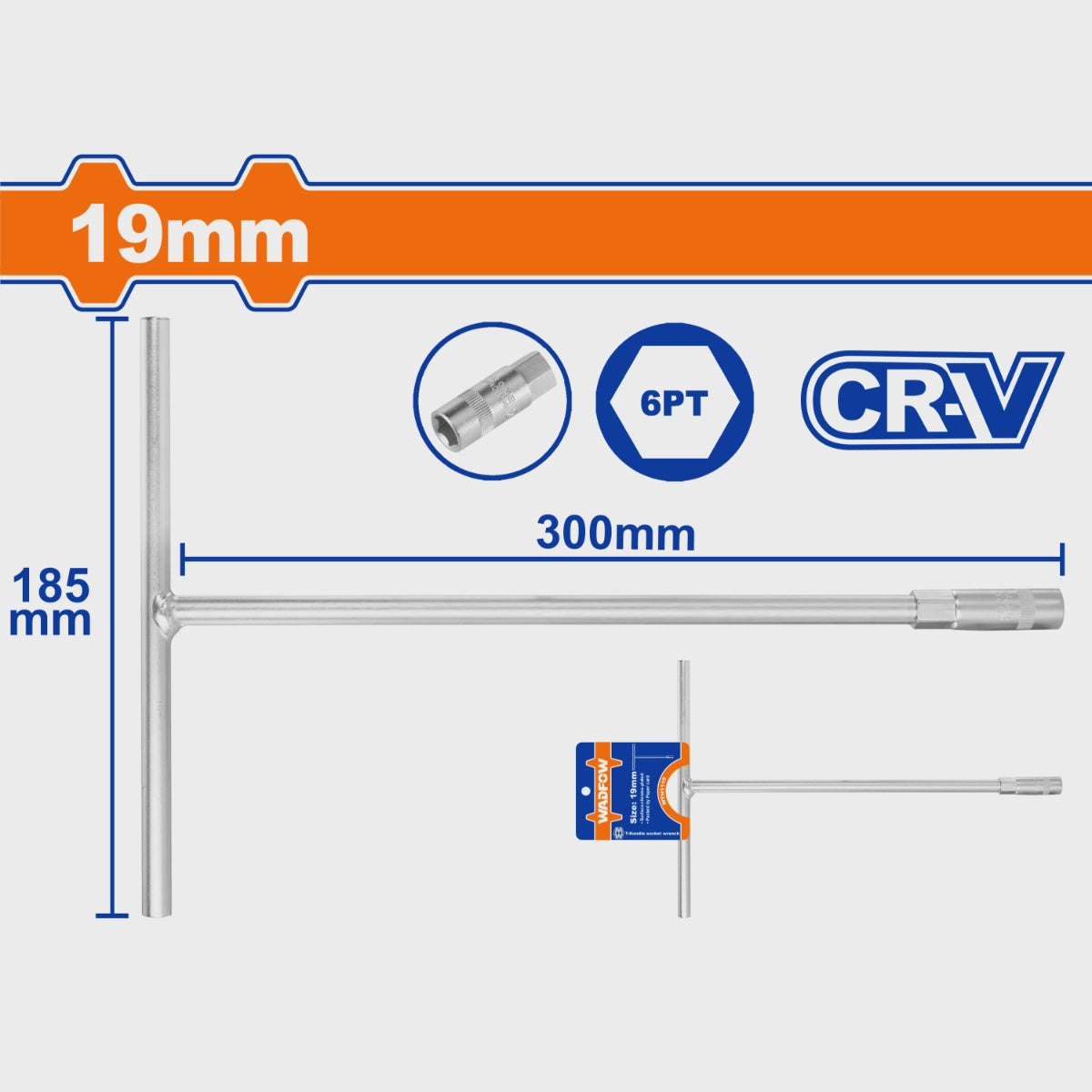WADFOW Spanner 19MM WTH1119 T-HANDLE