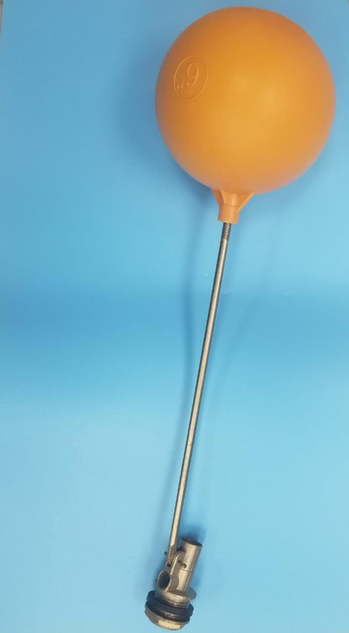 EURO Float Valve 1" Brass W/6" Orange Ball