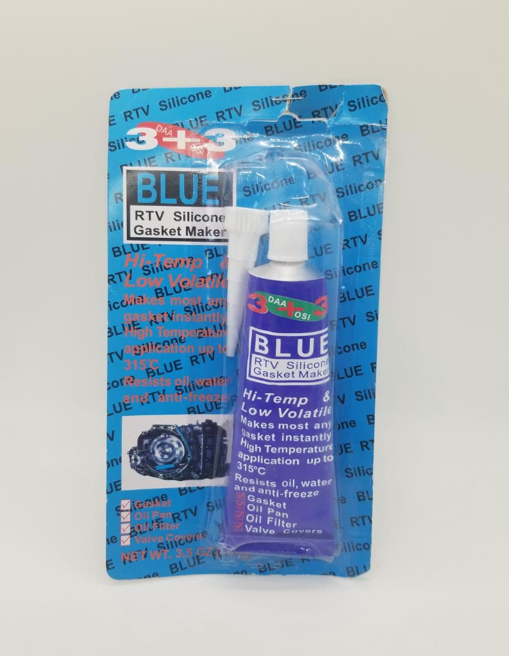 Silicone Blue 3.5 OZ Rtv Gasket Maker DAA+OSI