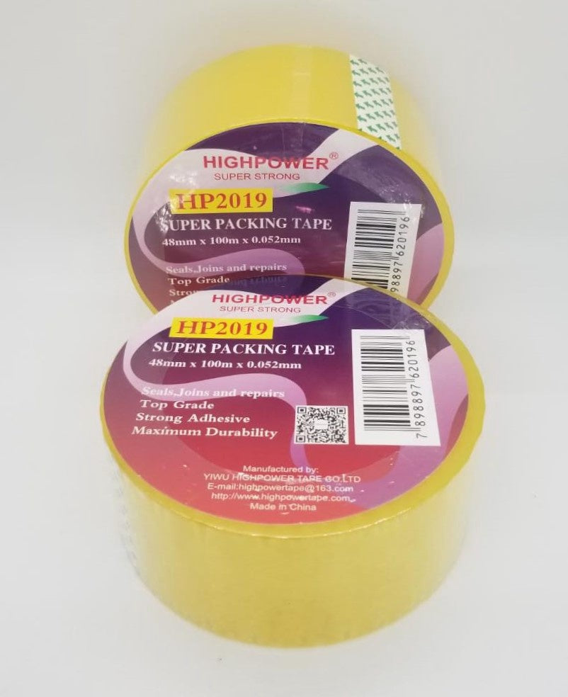 HIGH POWER Tape 2" Clear 100M Roll Highpower HP1039 / HP1295