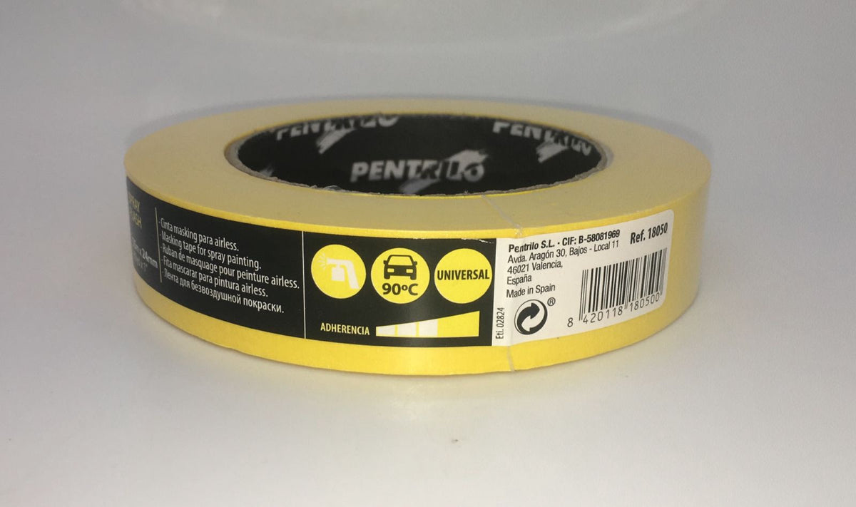 PENTRILO Tape Masking Yellow 1" X 60 Yd #18050