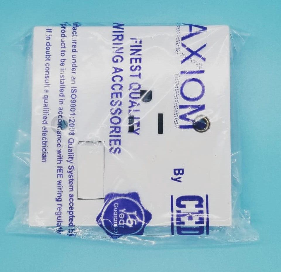 CED Switch Socket Outlet 15 Amps Single Duplex Axiom