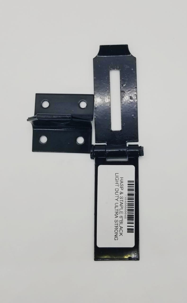 Hasp & Staple 6"BLACK Light Duty Ultra Strong