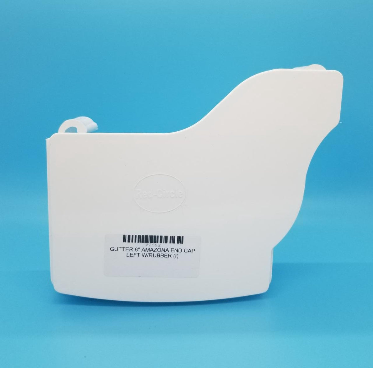 AMAZONA Gutter 6" PVC End Cap Left W/RUBBER (I)