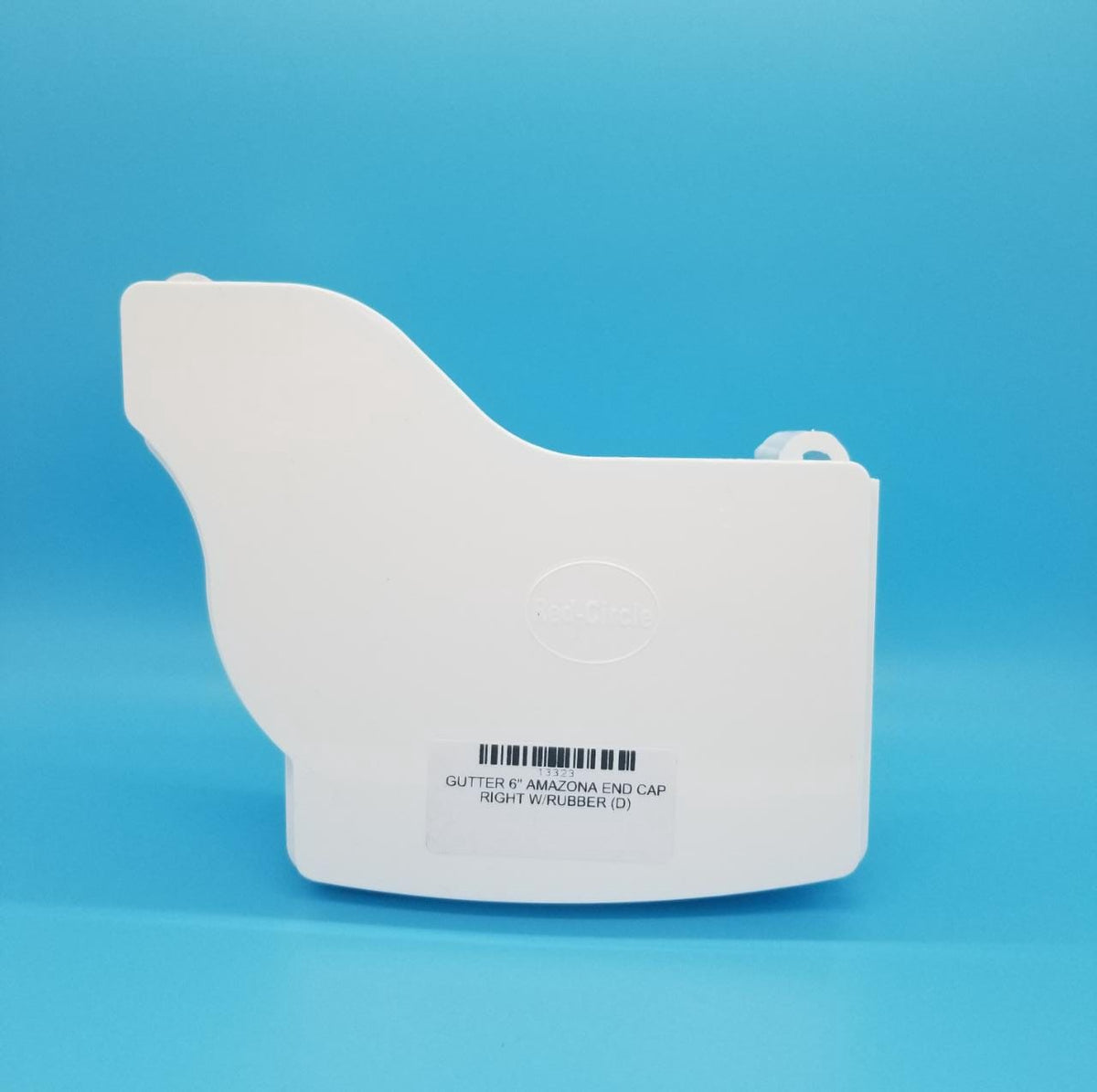 AMAZONA Gutter 6" PVC End Cap Right W/RUBBER (D)