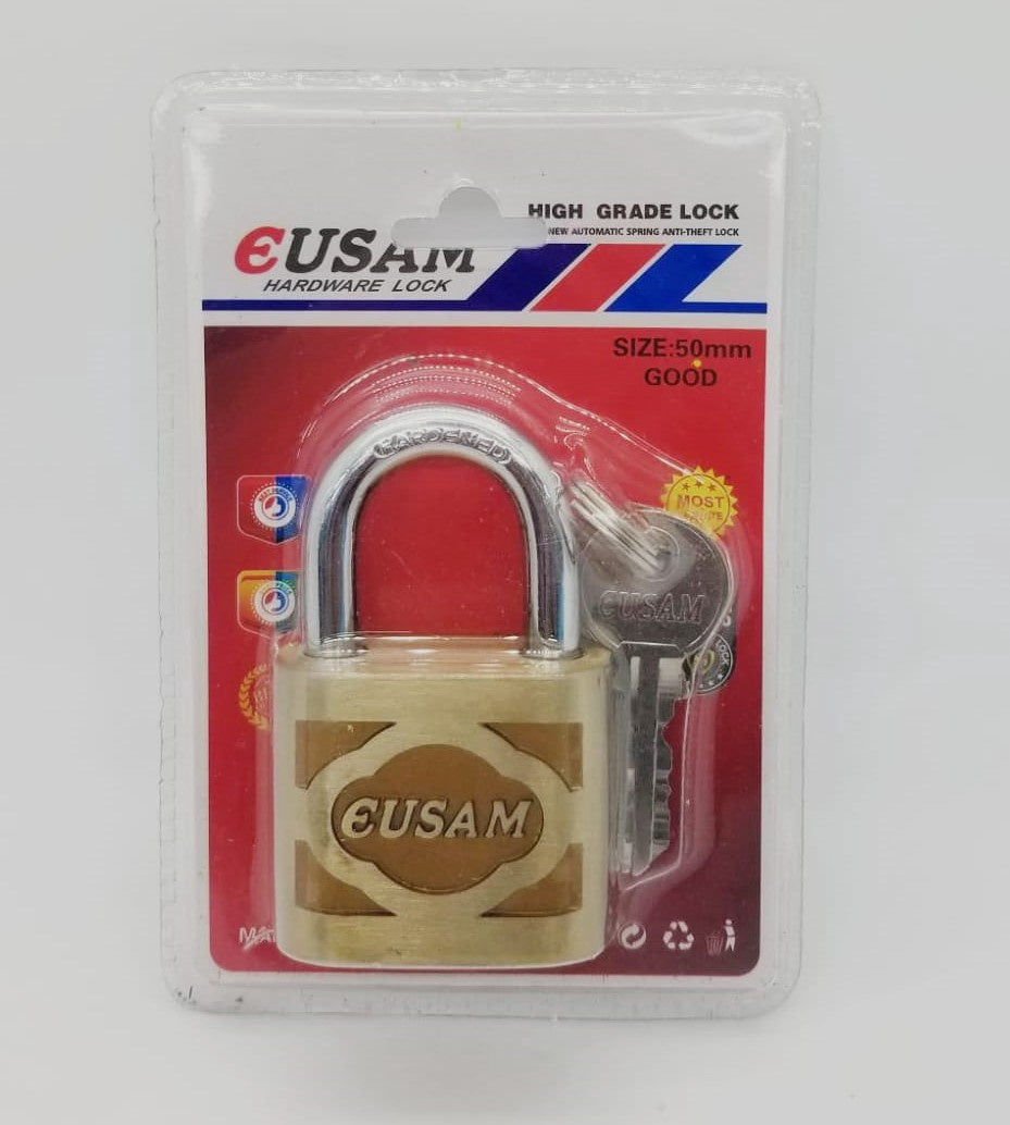 Padlock 50MM Brass Eusam