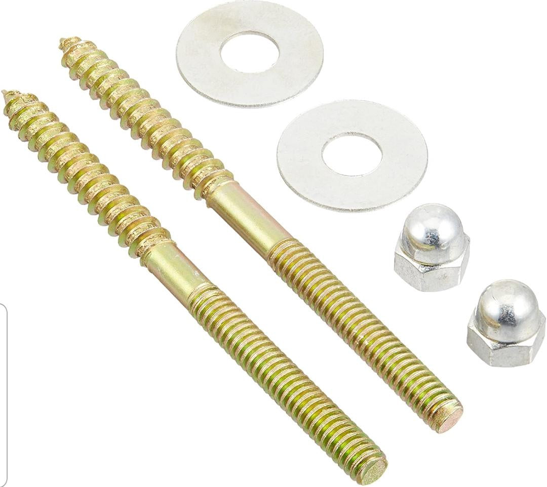 EZ-FLO Toilet Closet Screw Set 1/4"X3 1/2" #40031