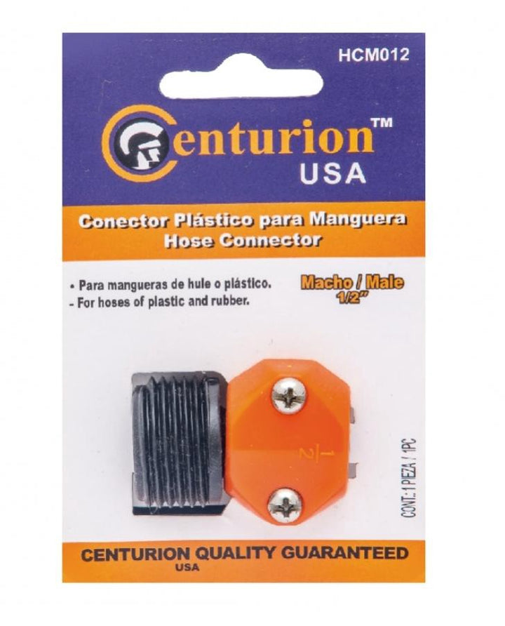 CENTURION Hose Connector 1/2" Male PVC HCM012
