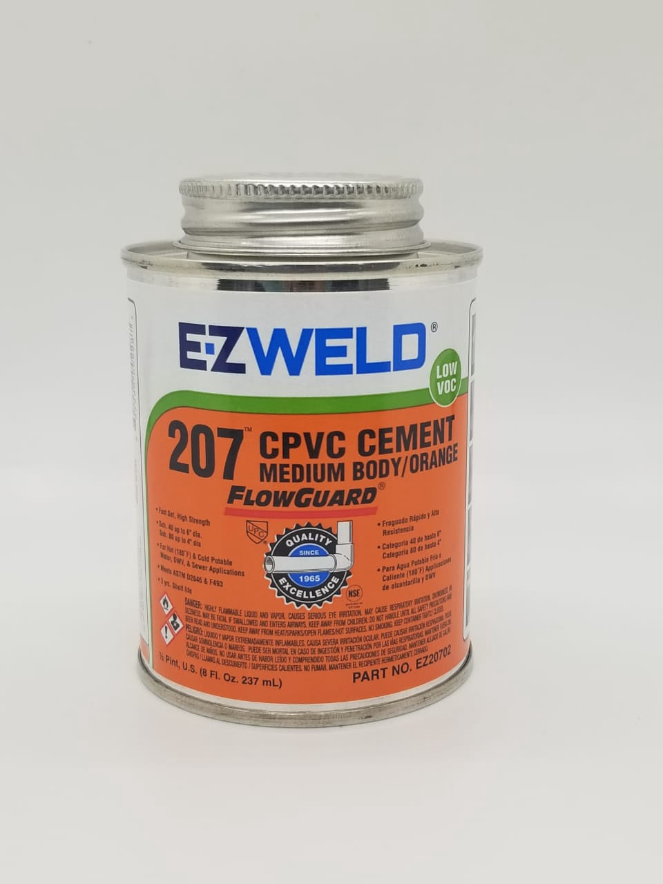 E-Z WELD Cpvc Paste Cement 1/2PT 8OZ/237ML Orange