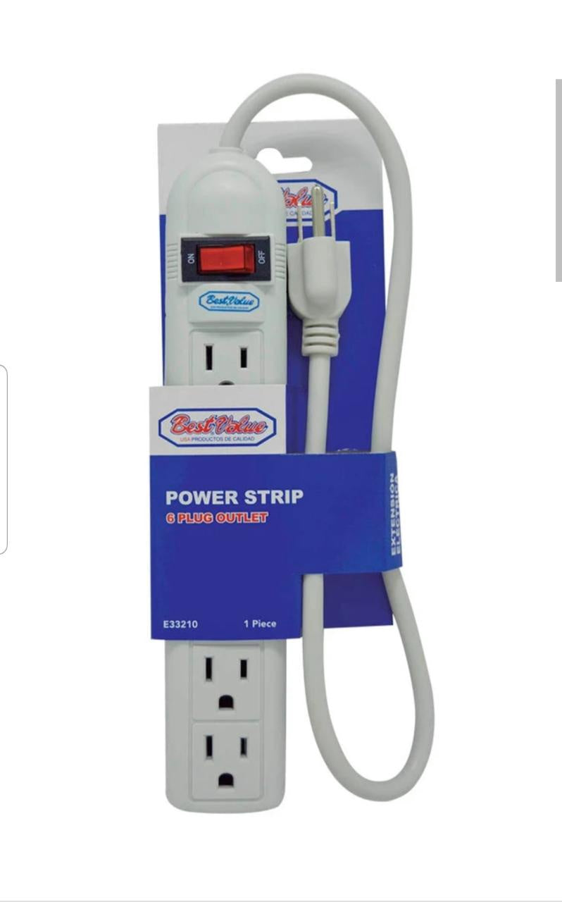 BEST VALUE Power Strip 6 Outlet E33210