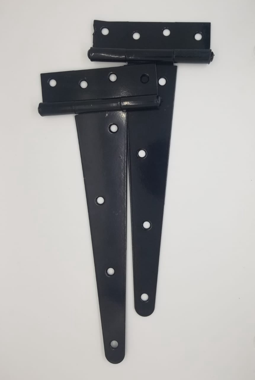 Tee Hinges 10" Imported Black Pair