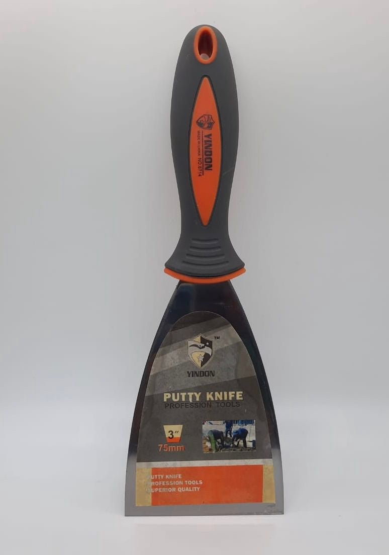 YINDON Putty Knife 3" Orange & Grey Handle
