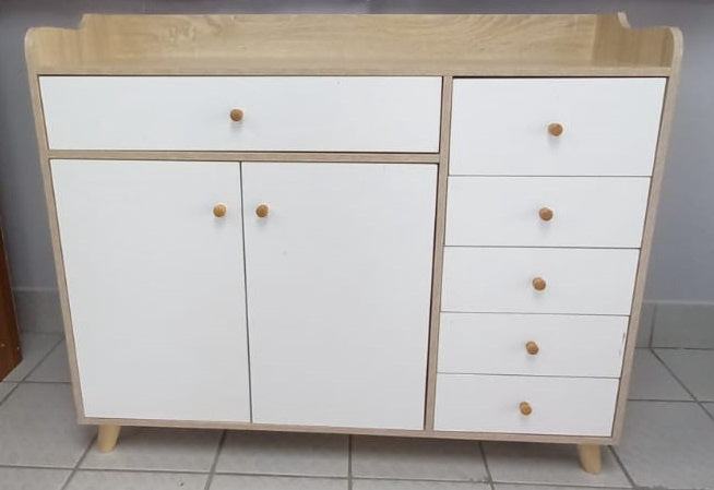 Cupboard 3316 Two Tone White and Brown