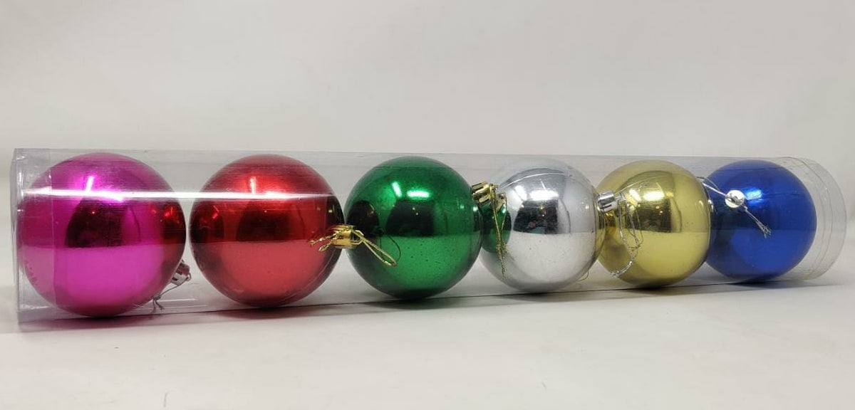 Christmas Decorations Balls CB825 Large 6PCS Pack Multicolor