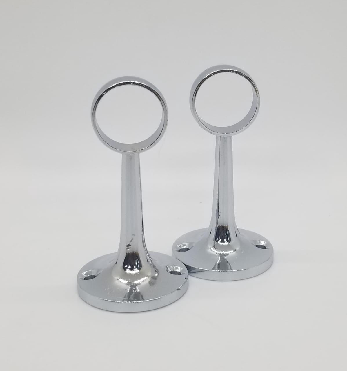 Curtain Rod Ends 1/2" Nickle Pair