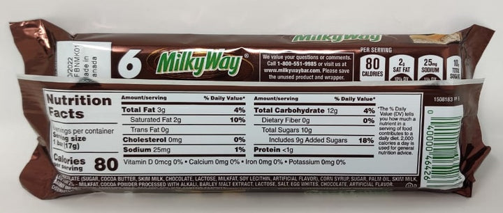 MILKYWAY 6 Bar Pack Fun Size 3.36OZ 95.3G