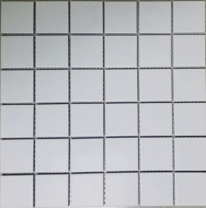 Tile Mosaic 12"X12" White 2"X2" Squares