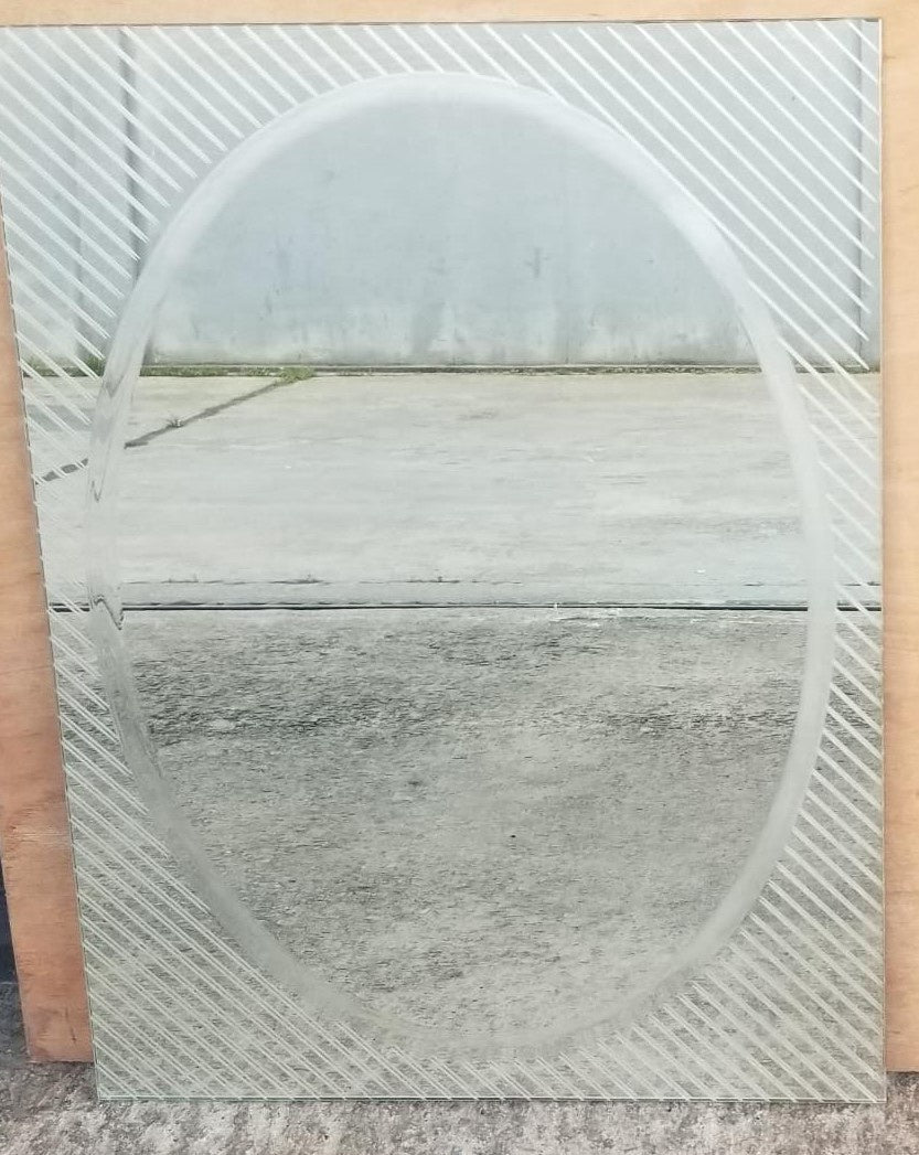 Mirror Decorative Etched Design Rec #7