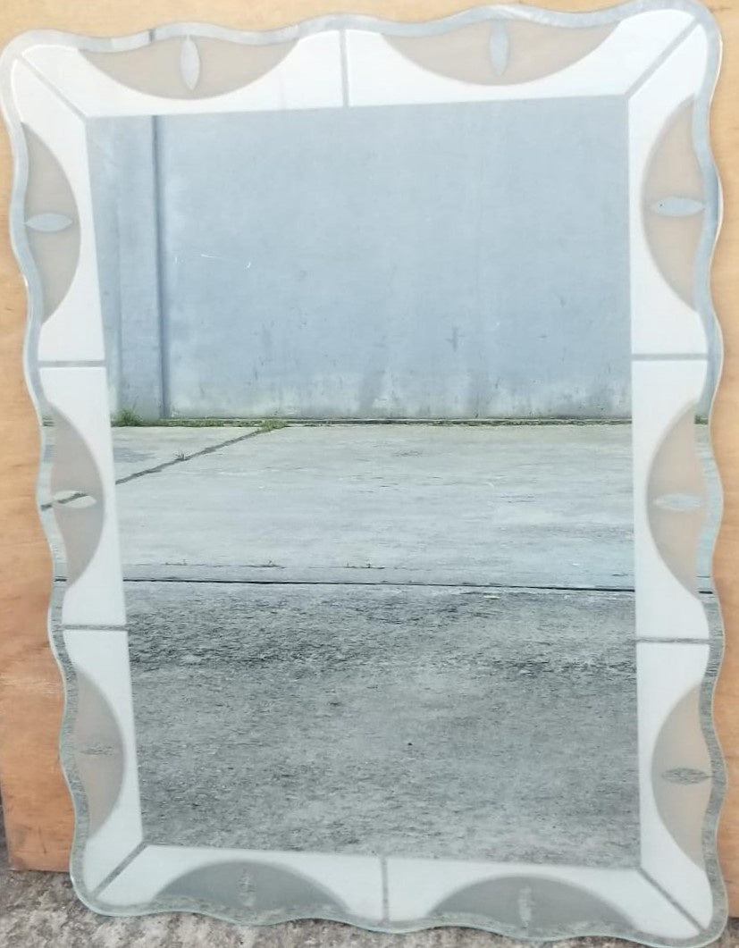 Mirror Decorative Wave Design Rec #4