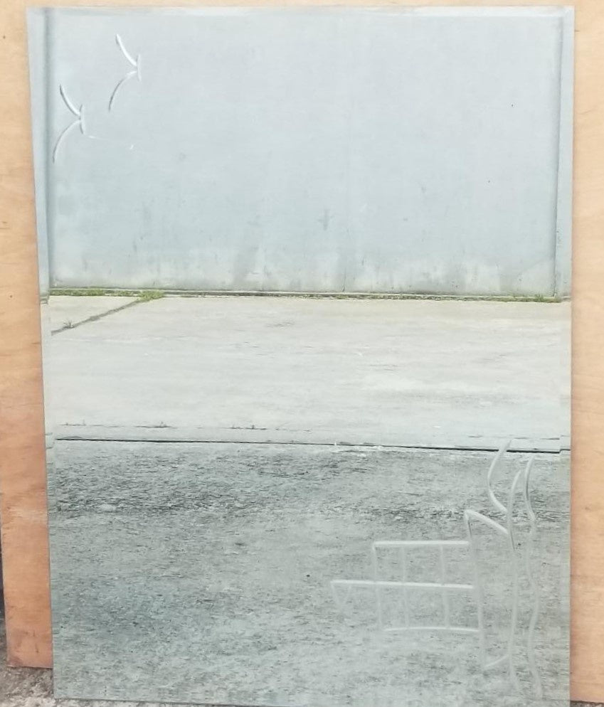 Mirror Decorative Etched Design Rec #6