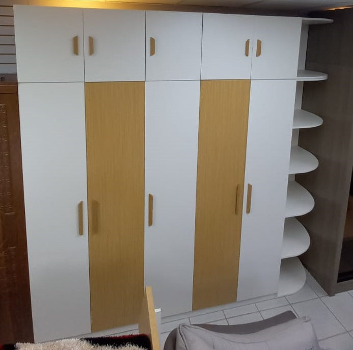 Wardrobe 801-5 5 Door + 5 Door Cupboard + Shelfs