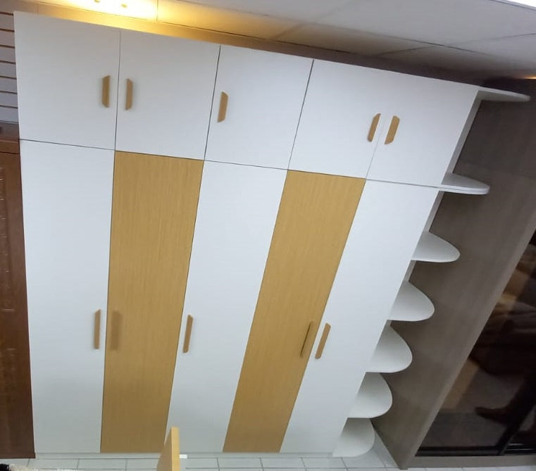 Wardrobe 801-5 5 Door + 5 Door Cupboard + Shelfs