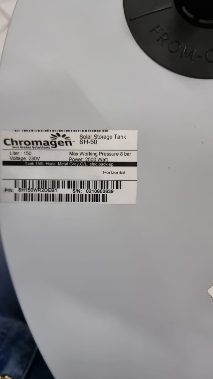 CHROMAGEN Water Heater Solar 40 Gals