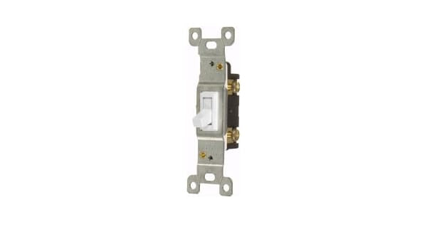 VISTA Switch Toggle Single Pole 15A White 4901 45021