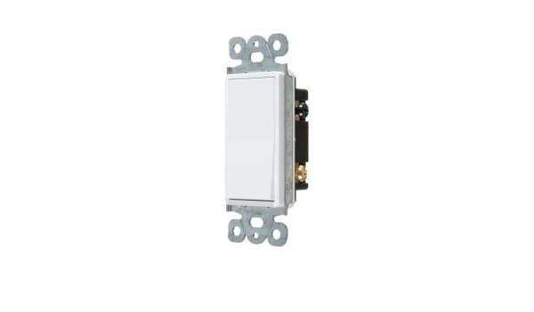 VISTA Switch Decora Single Pole 15A White 4337 46001